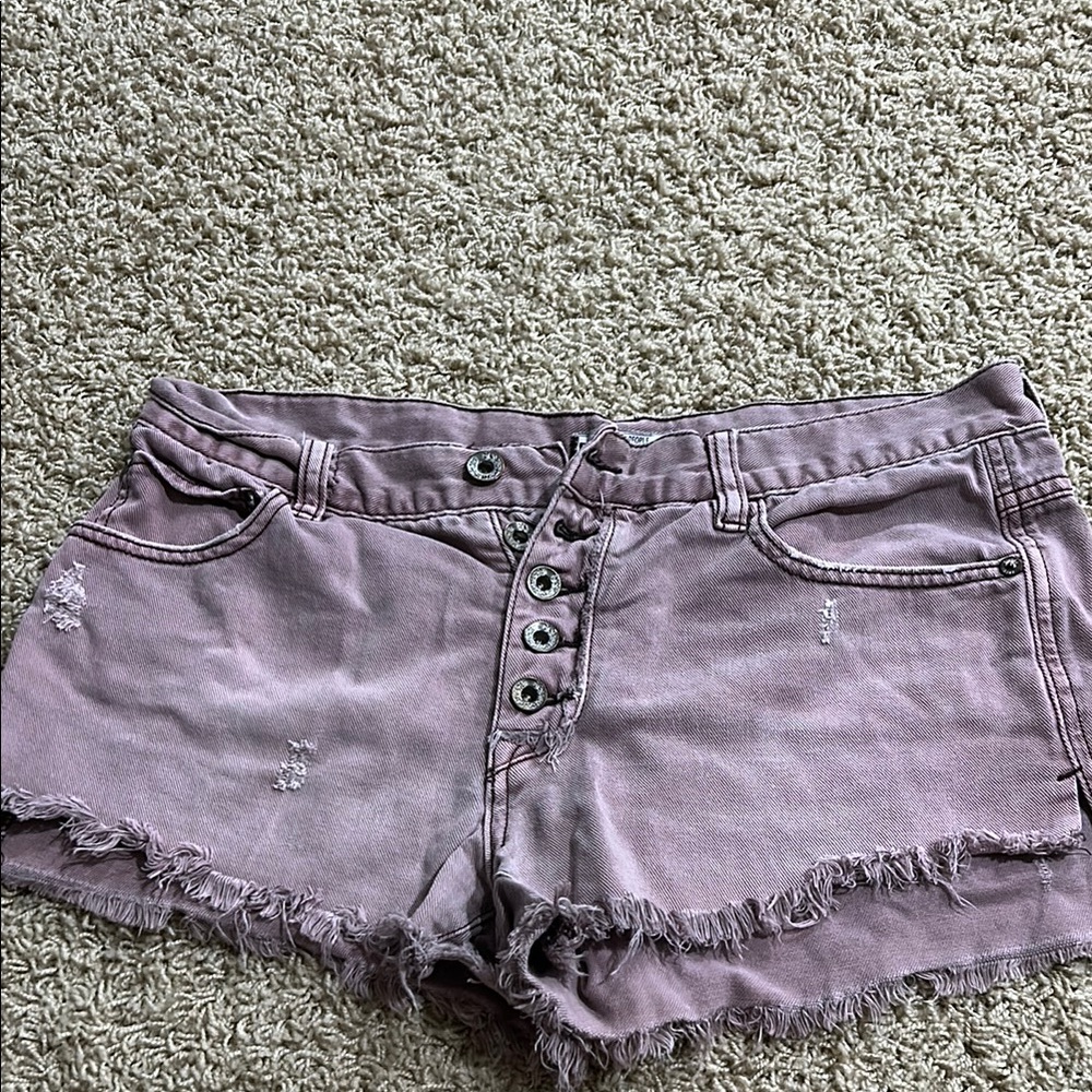 Free People Pink Jean Shorts Casual Wear